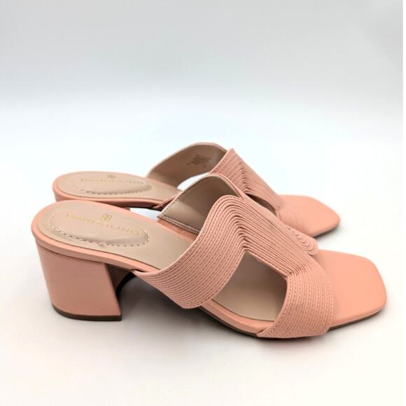 Bandolino Merily 3 Heeled Sandal Open Square Toe Women's Pink Size US6M EU37 - Picture 3 of 11